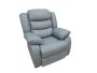 Light Grey Leather Single Recliner Chair Sofa