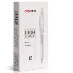Retractable Gel Pen - Black 0.5MM Bullet Point Nib Box Of 12