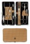 Manicure Set Beige/white Spots Fashion Material 10 Pieces
