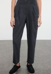 Carrot Pattern Stripe Detailed Woven Trousers - Anthracite