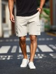 Men's Plain Casual Comfy Cargo Shorts Summer Clothing Bermuda Shorts