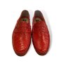 Cavalli Unisex Crocodile Leather Drivers Shoe - Red Sa 4