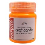 Multipurpose Craft Acrylic 100ML Neon Orange