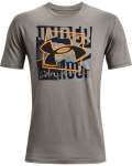 Men's Ua Boxed Symbol Outline Short Sleeve - Concrete LG