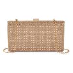 Rose Gold Zigzag Diamante Clutch