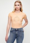 Guess Short Sleeve G-crest Eyelet Logo R3 Tee - Peach Sky