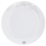 White Home With Love Side Plate