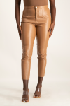 Esme Faux Leather Pants - Camel - M Camel