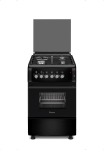 Ferre 50×60 Freestanding Gas electric Cooker 1 Plate 3 Burner Black F5S31E3.T.B