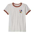 Womens Spirited Seasons Organic Ringer Tee - - Steam Blue XL