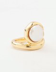 Goldair Gold Organic Pearl Band Ring - M l