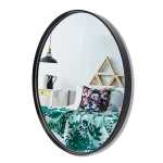 Deep Frame Round Mirror Black White Gold Bronze - Bronze Large