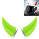 2 Pcs Motorcycle Helmet Devil Decoration Motorbike Helmet Suction Cups Horns Decoration Headwear Sucker Fluorescent Green