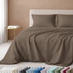 California Design Den 100% Cotton Full Size Bed Sheets 600 Thread Count Sateen Soft Full Size Sheet Set With Deep Pockets Mushro
