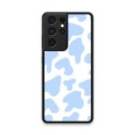 Custom Printed Tpu Cases - Samsung Galaxy S21 Ultra 5G & 39 Blue Cow Print& 39 By