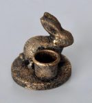 Metal Candle Holder With Rabbit – 7X7CM
