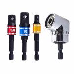 Impact Grade Power Hand Tools Driver Sockets Adapter Extension Set 3PCS Cr-v 1 4" 3 8" 1 2"HEX Shank Universal Socket Wrench Ada