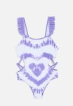 PoP Candy Cut Out Swim Suit-purple & White