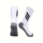 1 Pair New Football Socks Anti-slip Soft Breathable Thickened Towel Bottom Soccer Sports Socks Medium Tube Rugby Basketball Yoga