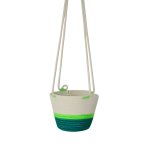 Mia Melange - Medium Hanging Planter - Moss Green - 16CM