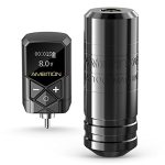 Ambition Torped Tattoo Machine Kit - Rotary Tattoo Machine Cartridges Short Pen With 2400MAH Tattoo Power Supply Brushless Motor