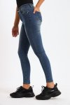 Ladies Blue High Rise Stretch Skinny Jeans