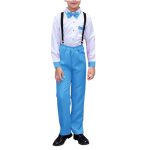 Boys Suits Formal Suspenders Wedding Tuxedos Ring Bearer Outfit Vest And Pants Set With Bow Tie For Teens 3-18 Years