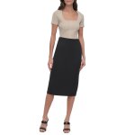 Long Pencil Skirt -black