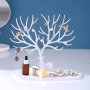 Retro Deer Branch Jewelry Display Rack: Christmas-themed Plastic Stand For Necklaces Bracelets Rings And Earrings