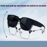 Unisex Oversized Square Glasses Polarized Lens For Outdoor Sports Party Vacation Travel Driving Fishing