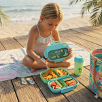 Cute Cartoon Dinosaur Kids Bento Lunch Box & Cup Set