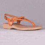 Ella Thong With Back Strap Sandal - Tan M - 8
