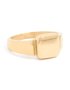 Mens Waterproof Gold Plated Stainless Steel Square Signet Ring - M/l