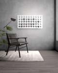 Vinoled Wine Rack - 800 X 450 X 150 Mm 28 Bottles Matt Silver Cool White