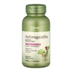 GNC Herbal Plus Ashwagandha Supplement - 600mg - 60 Capsules - Clinical Strength