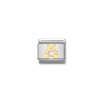 Composable Link Pink Bear In Gold