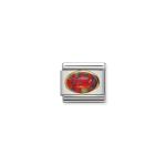 Composable Classic Link In Gold With Red Opal