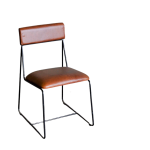 Industrial Leather Dining Chair