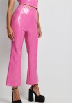 Vinyl Kick Flared Pants - Pink