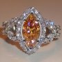 Sparkling Elegant Copper Band Ring Inlaid Shiny Zirconia Luxury Romantic Bridal Engagement Wedding Band Cocktail Prom Ring