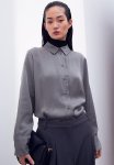 Pointed-collar Shirt - Grey