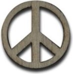 Dala Die-cut Wood Pack - Peace 2CM 10 Pack