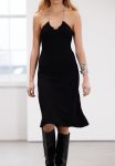 Limited Edition Midi Knitwear Accessory Detailed Dress - Black