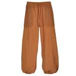 Crochet Pocket Corduroy Pants - Burnt Orange L xl