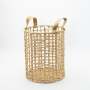 Paper Rope Woven Basket With Handles - Medium 25 X 30CM
