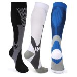 1PAIR Men's Athletic Compression Knee Socks Breathable Socks For Sports Soccer Runners Travelers Running Super Foot Bowl