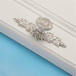 Elegant Rose Design Single-hole Handle For Drawers Dressers & Cabinets - Zinc Alloy Furniture Hardware Accessory