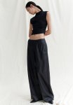 Cropped Turtleneck Top - Black