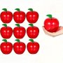 10PCS Plastic Apple Container Creative Candy Storage Box Mother's Day Gift Decorations Red Apple Shape Candy Container Apple Candy Cookie Jar Gift Party Container