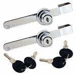 Wooch Sliding Glass Door Ratchet Lock With Chrome Finish Keyed Alike Showcase Display - 2 Pack